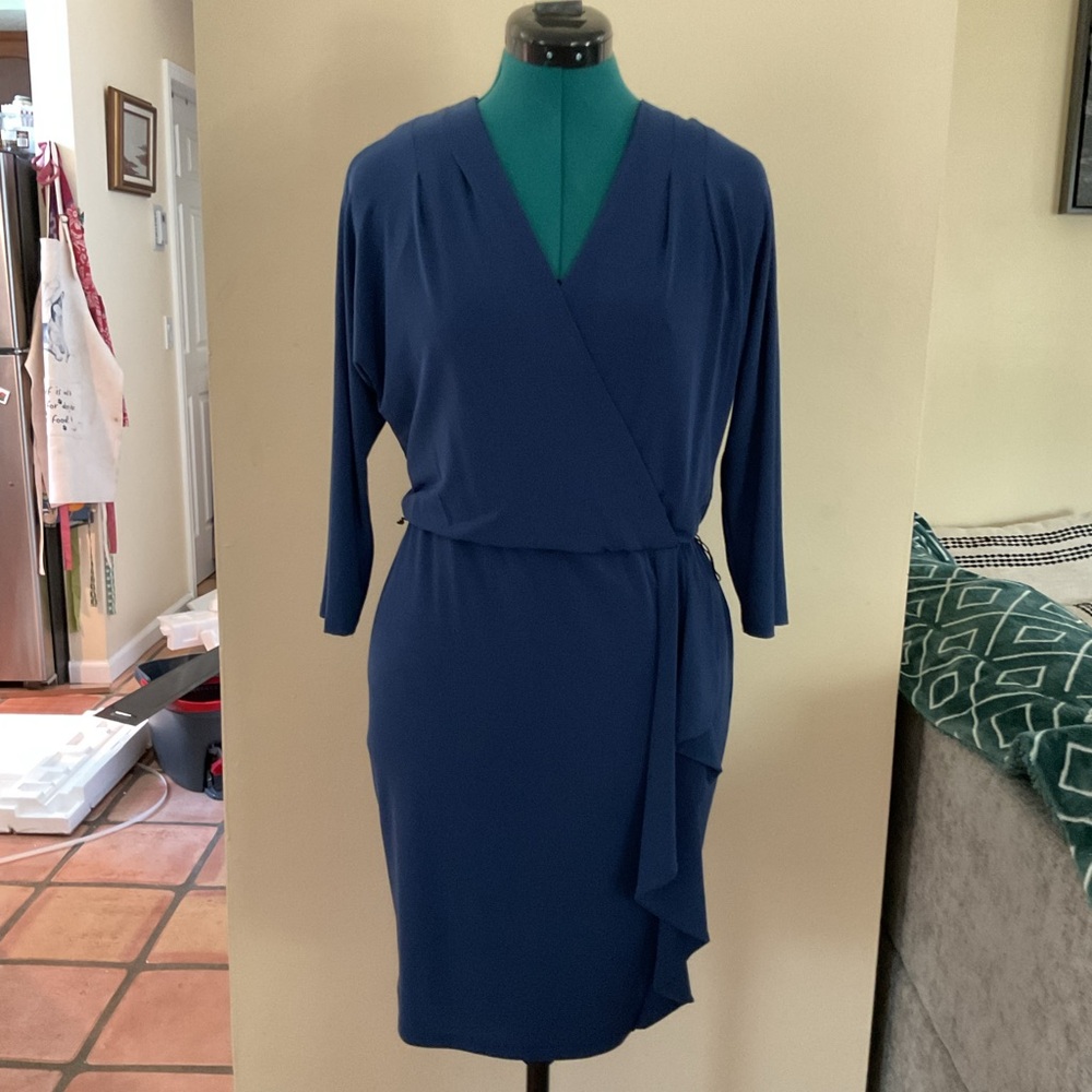 White House Black Market Royal Blue Long Sleeve Dress